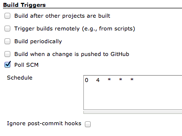 Jenkins Build Triggers for Nightlies